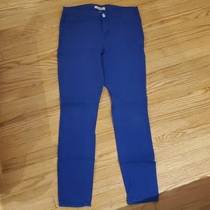 Blue straight leg denim pants size 6